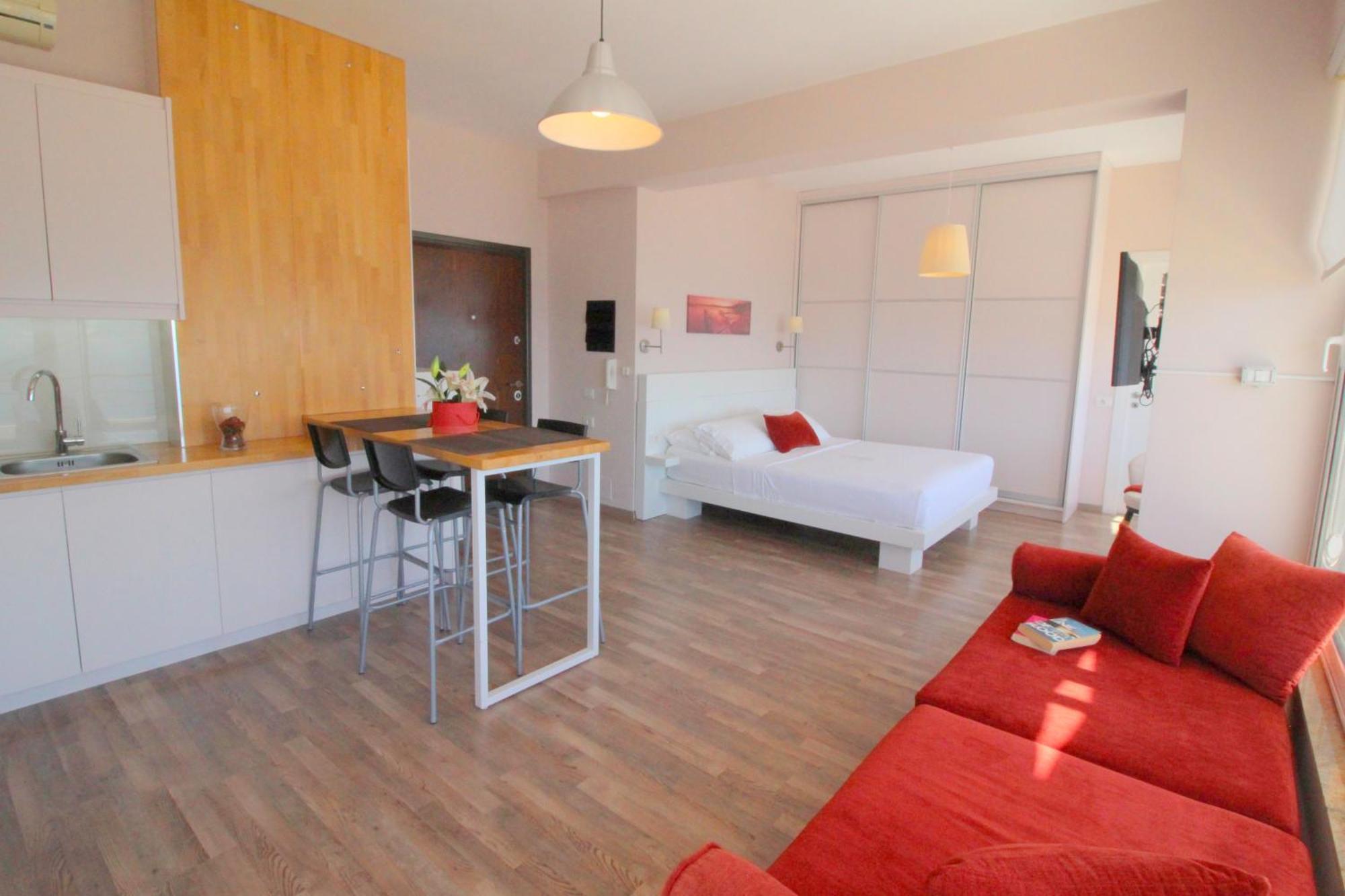 Blue Residence Sarande Bagian luar foto